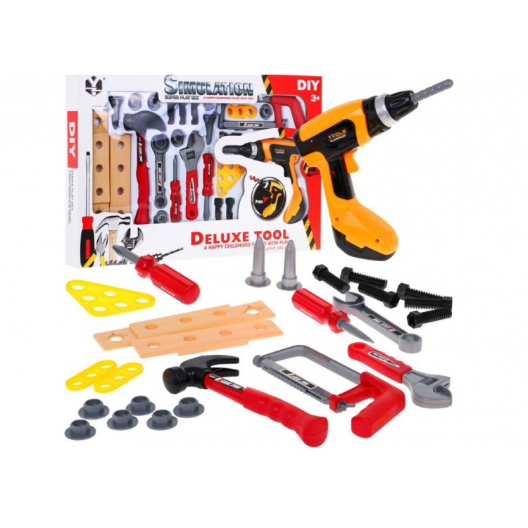 Veľká sada náradia červeno-sivá